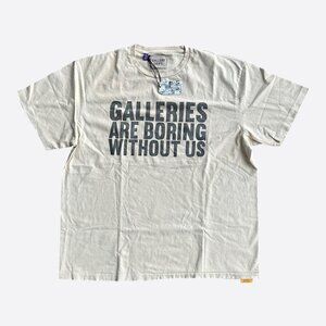 Gallery Dept Antique White & Black Boring Logo T-Shirt